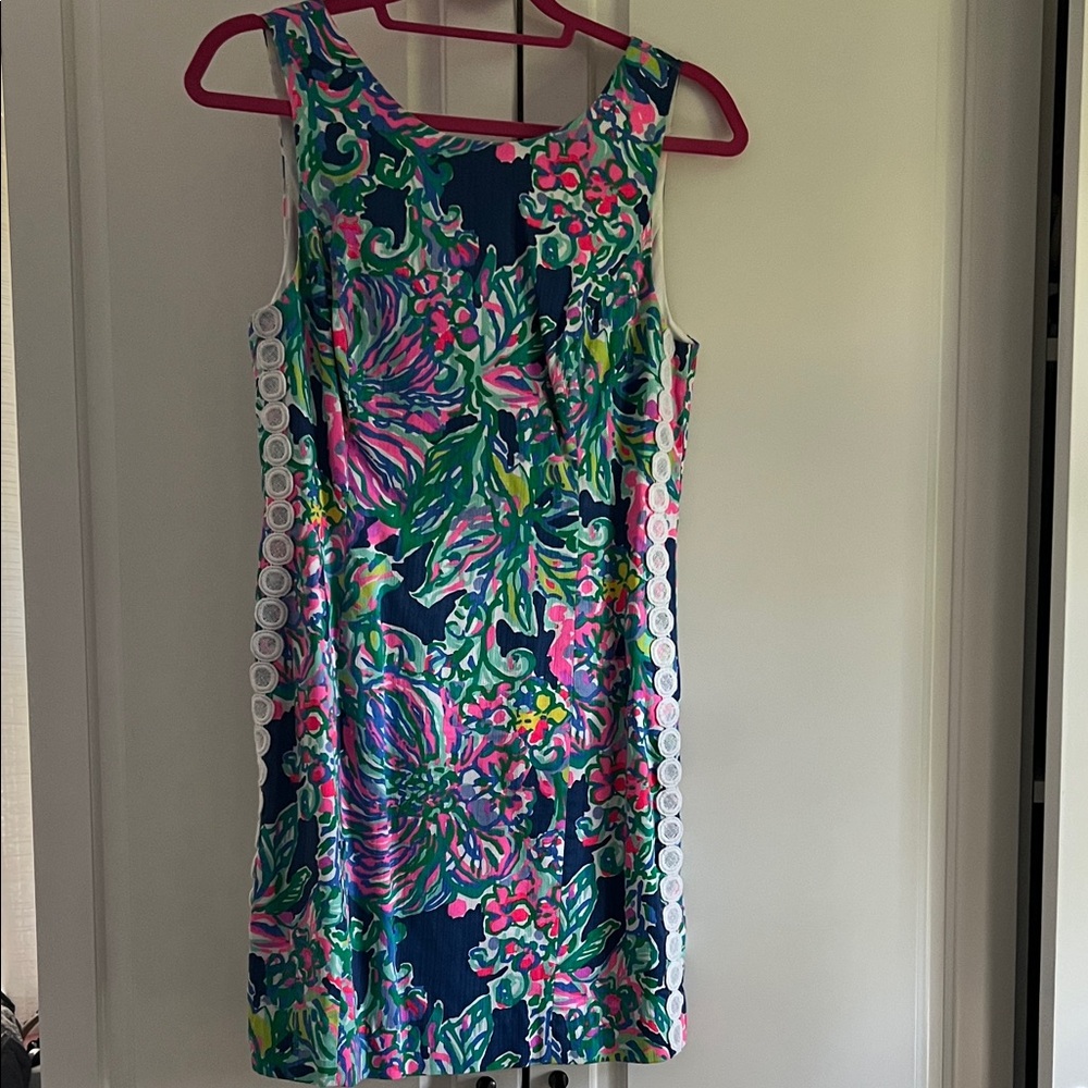 Lilly Pulitzer Blue and Pink Floral Mini Dress